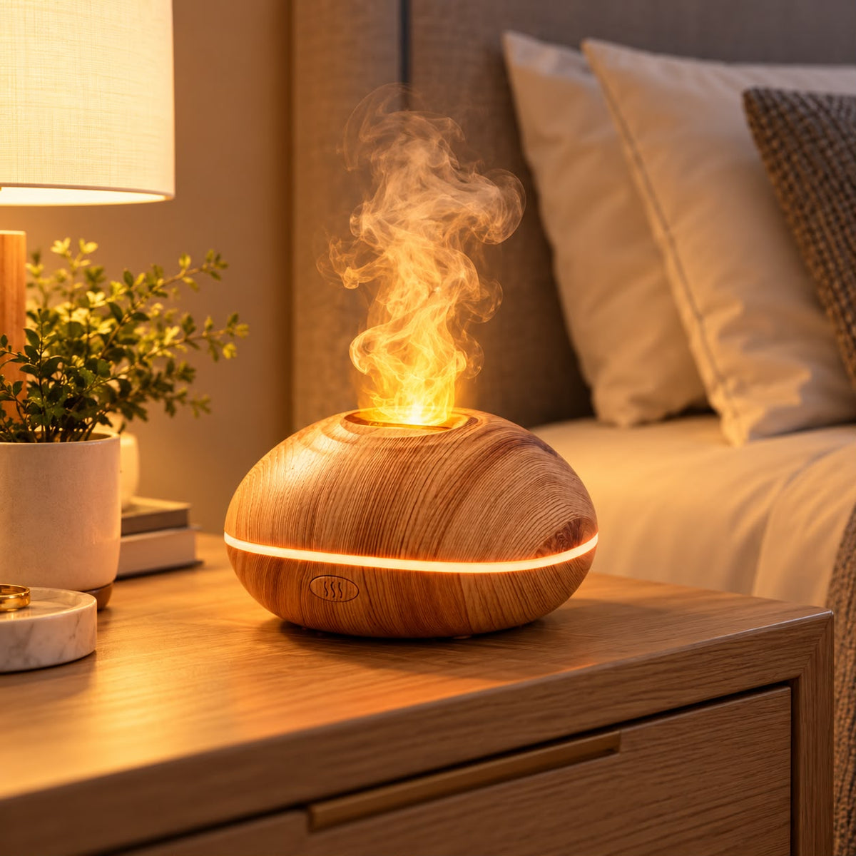 Diffusore a fiamma Voltyzen — fiamma realistica, 7 colori e oli essenziali
