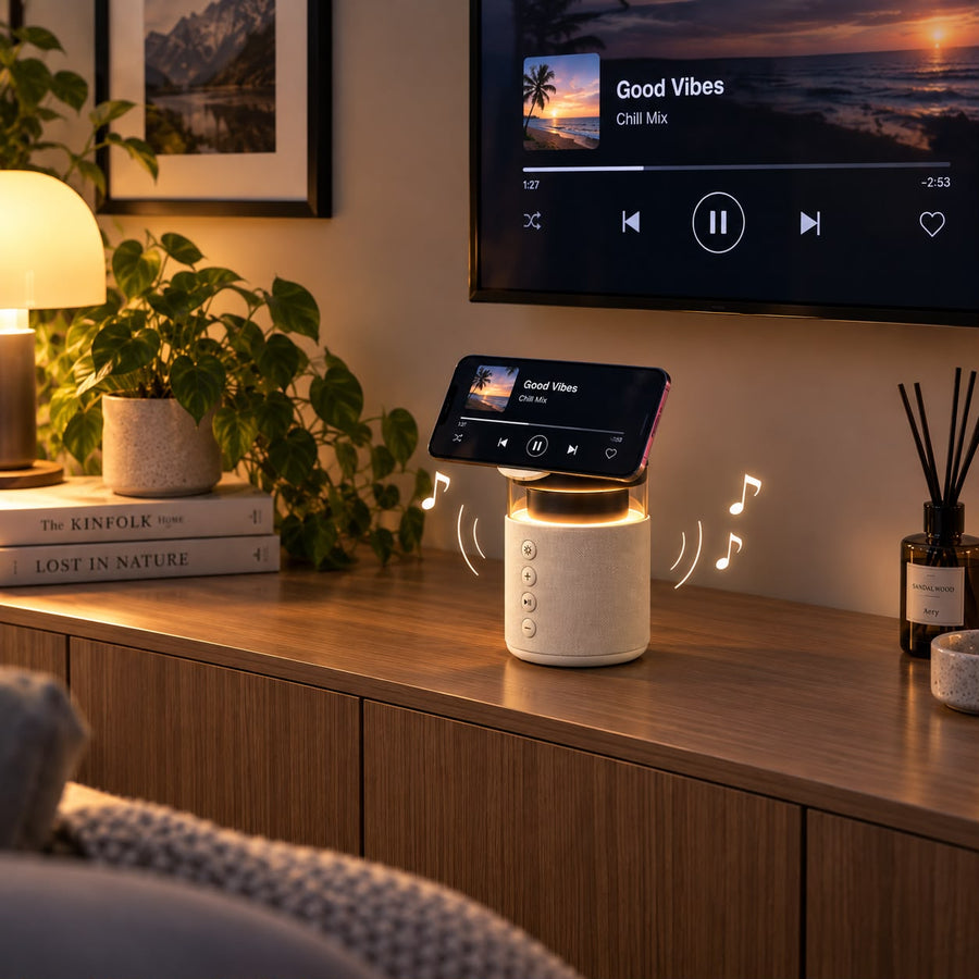 Enceinte Bluetooth dans le salon
