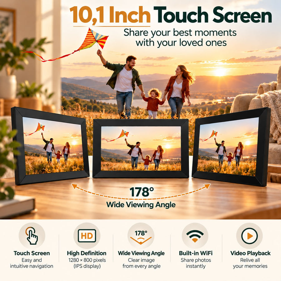 Voltyzen connected photo frame — 10.1 inch touch screen, 1280 x 800, wide viewing angle [en]