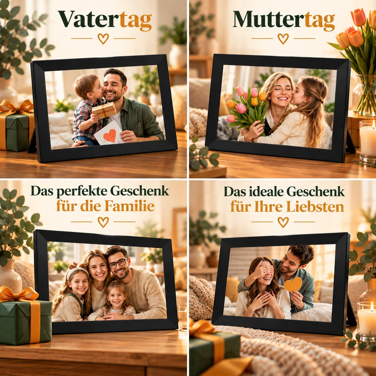 Voltyzen vernetzter Bilderrahmen — Geschenkidee zum Vatertag, Muttertag und für die Familie [de]