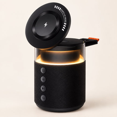 Station de charge 5-en-1 avec enceinte, noire