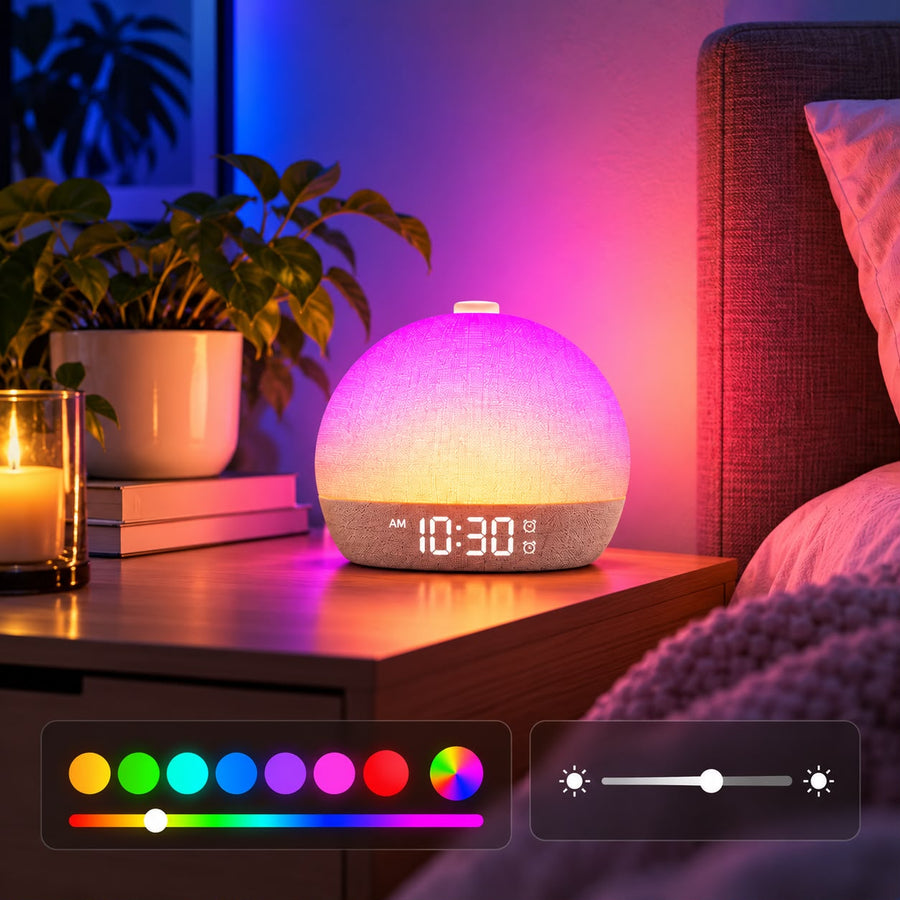 Réveil Lumineux Voltyzen — Simulateur d'Aube & Bruit Blanc